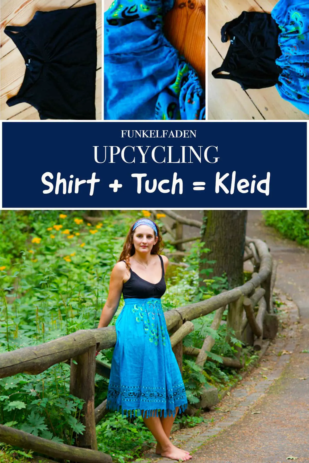 Upcycling - Shirt und Tuch Kleid nähen
