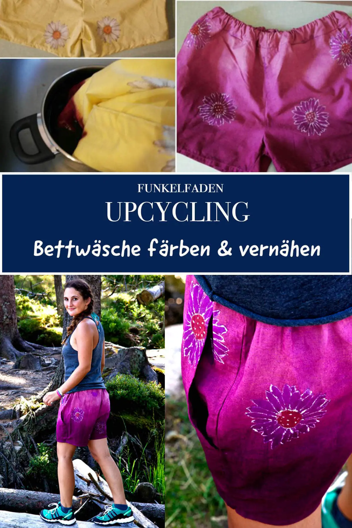 Upcycling - nähen aus alter Bettwäsche & Stoff färben