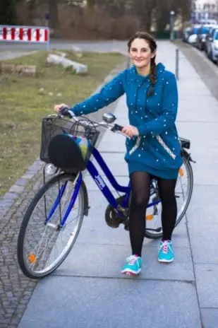 Pullover mit Reflektoren zum sicheren Fahrrad fahren