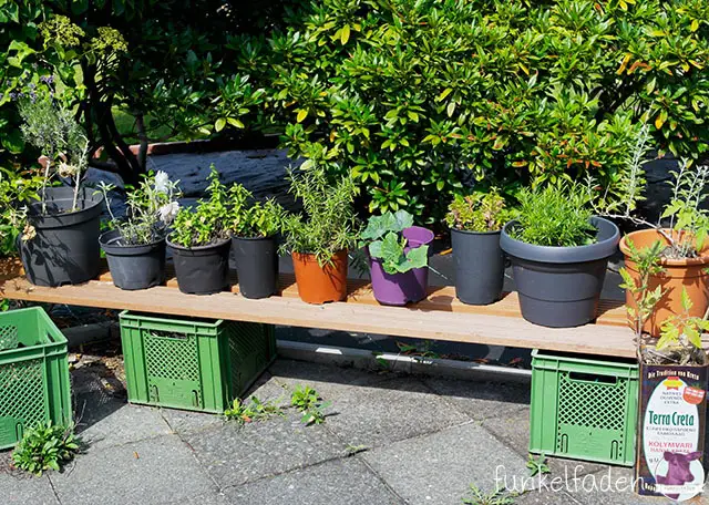 Urban Gardening Blumenbank / Recycling