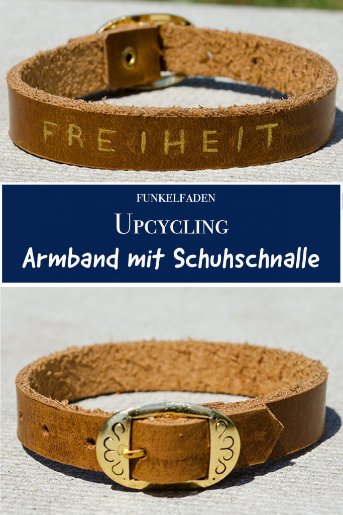 Anleitung - Upcycling Armband aus Leder basteln