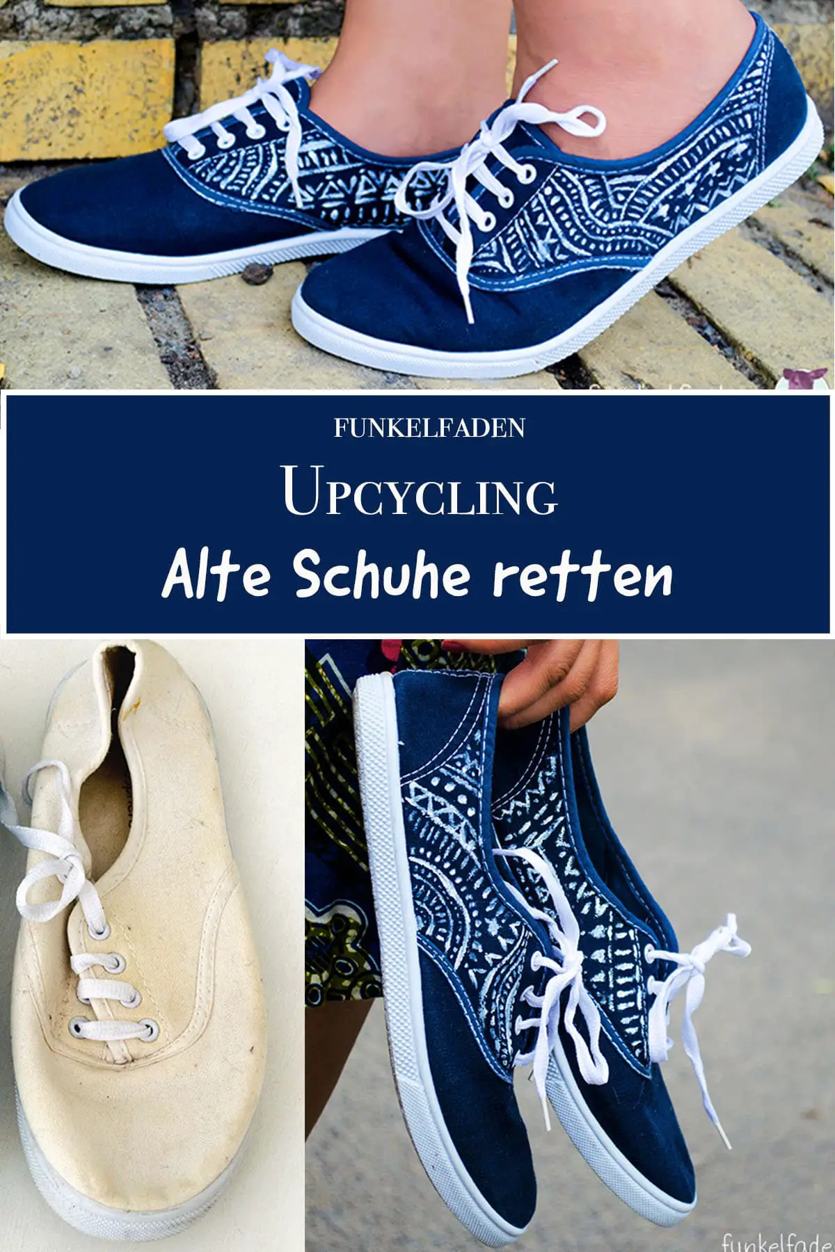 Upcycling Alte Schuhe färben und bemalen