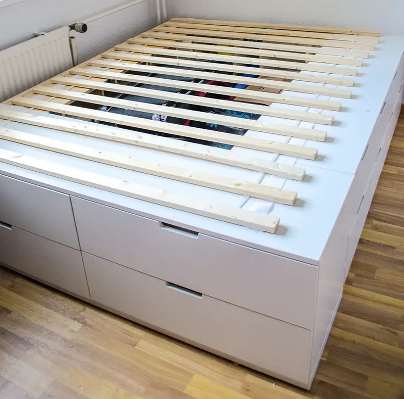 Ikea Hack Bett selber bauen Anleitung