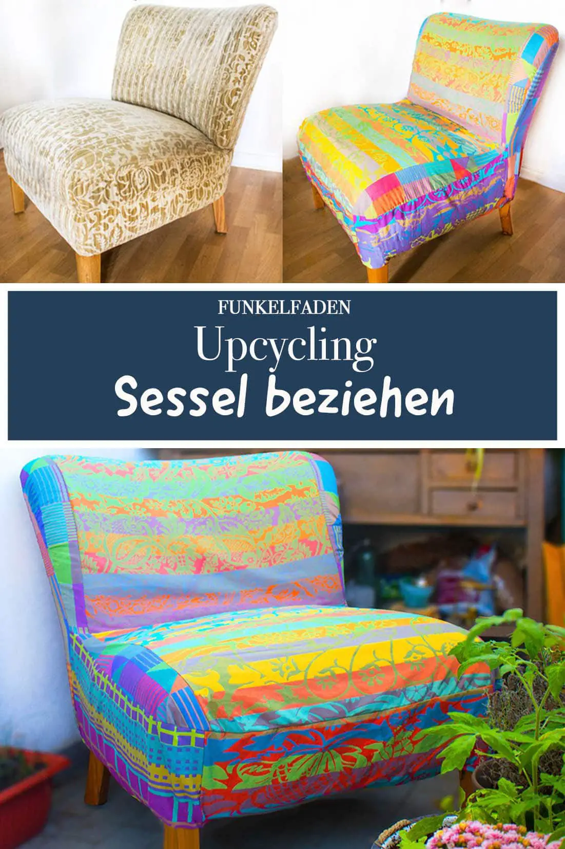 Upcycling Sessel beziehen