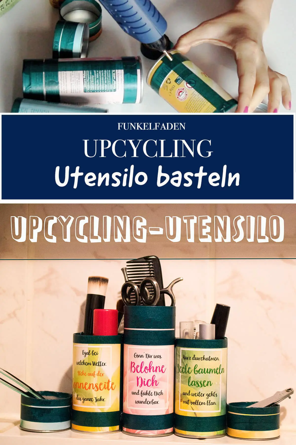 Anleitung Upcycling Utensilo basteln