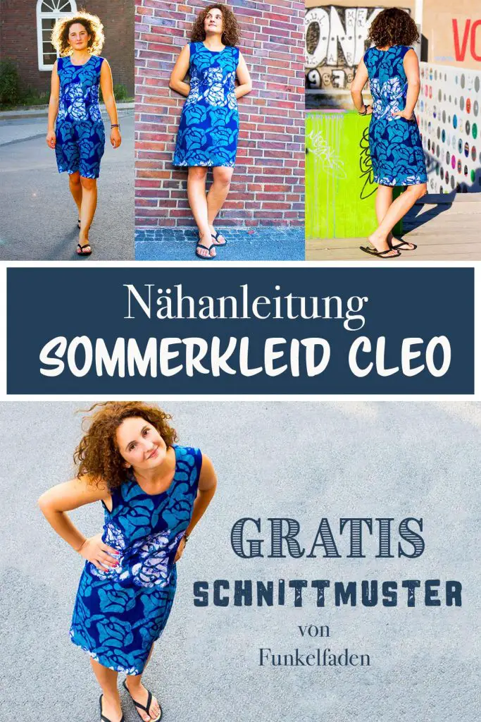 Gratis Schnittmuster Kleid für Damen - Nähanleitung Sommerkleid Cleo