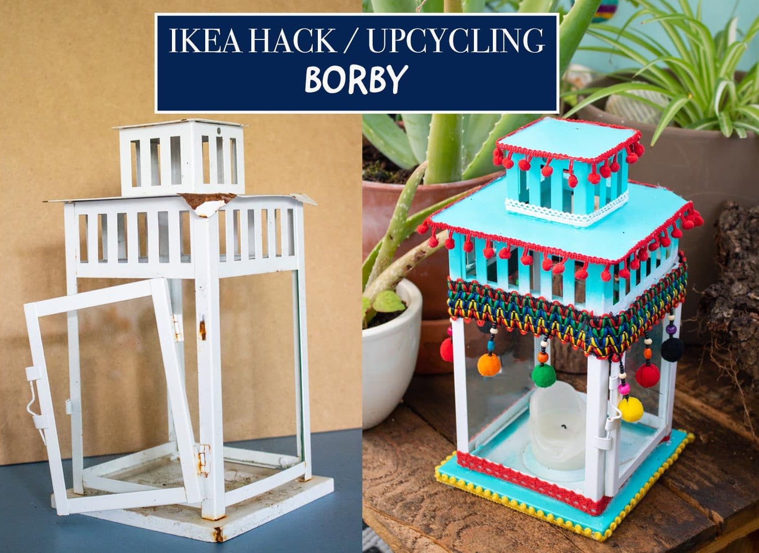 Ikea hack borby laterne upcycling
