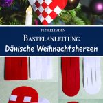 Gratis Bastelanleitung - Dänische Weihnachtsherzen weben aus Papier