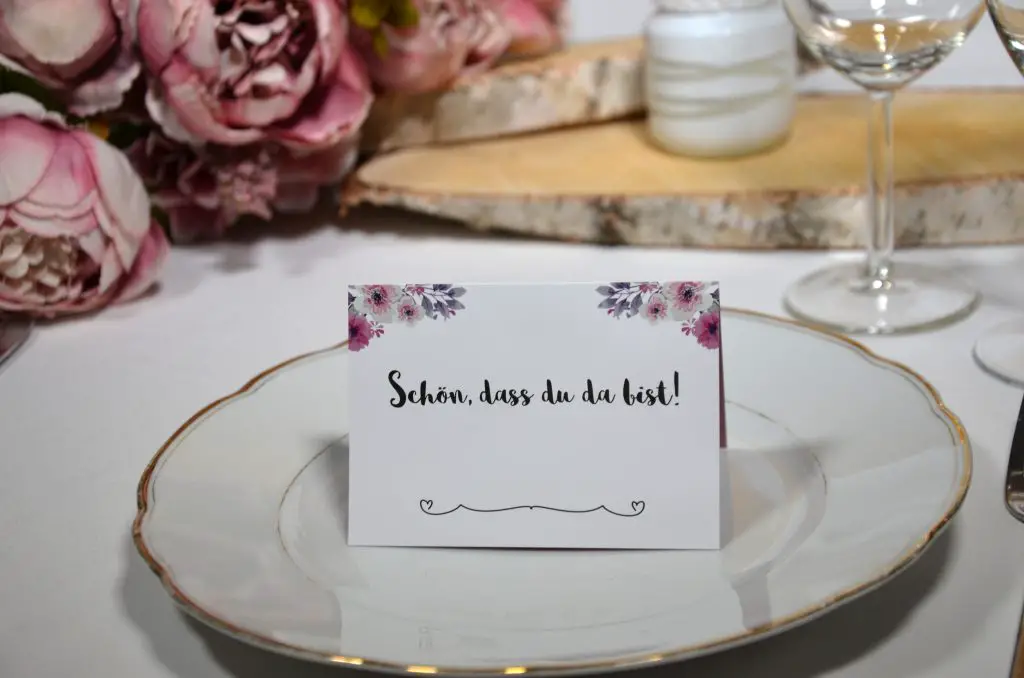 Tischkarten für die Hochzeit - DIY-Hochzeit im Landhausstil