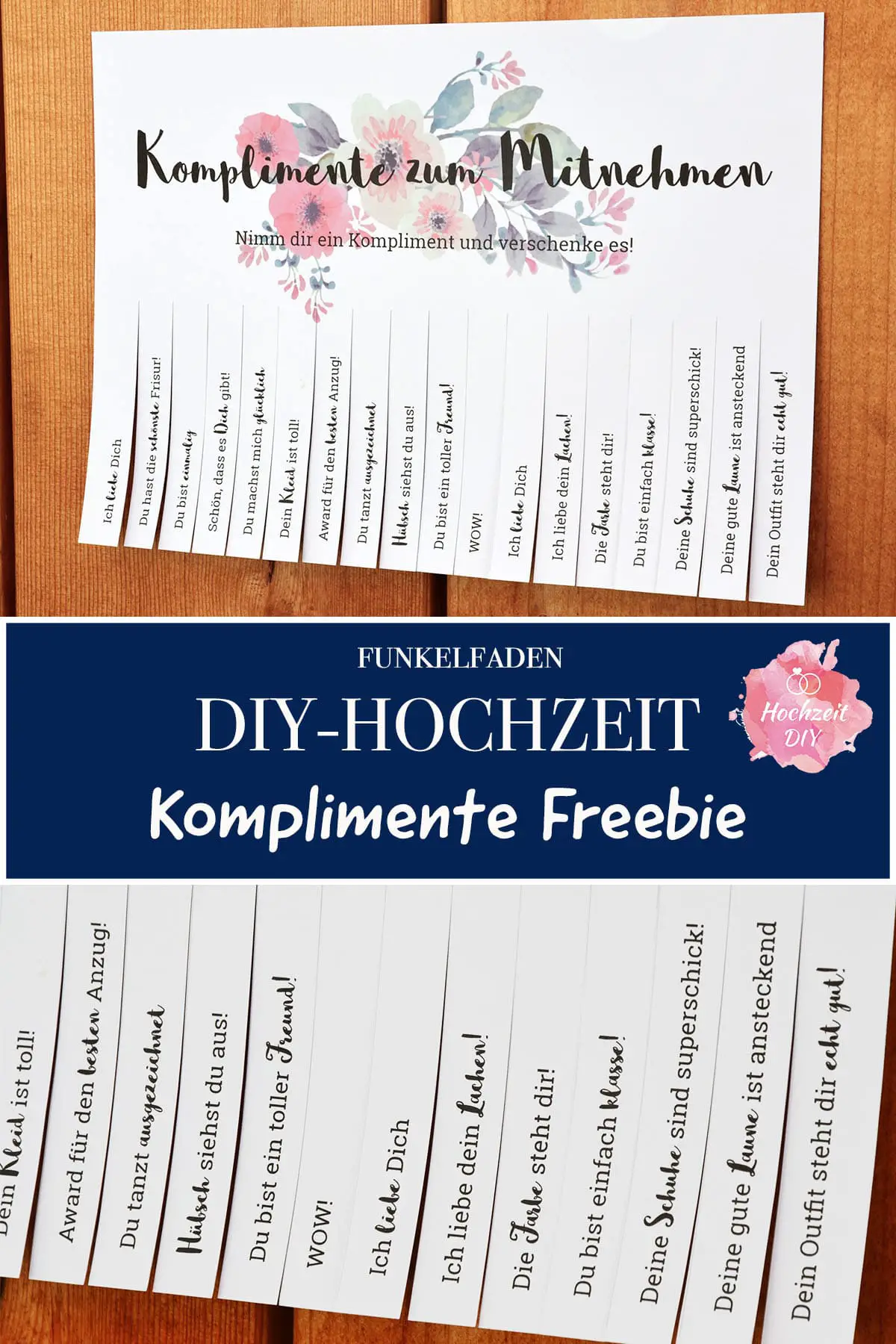 Freebie – Komplimente Printable von Hochzeit DIY