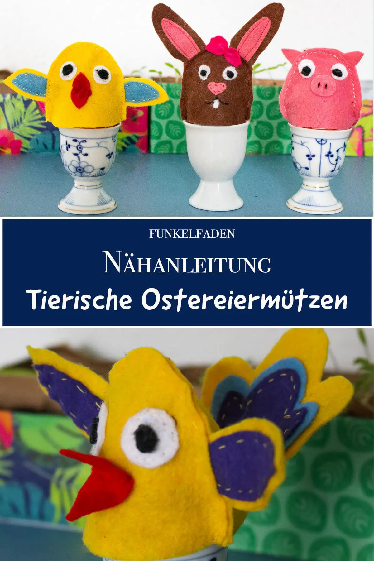 Anleitung Eierwärmer Nähen für Ostern Mützen für Ostereier Freebook