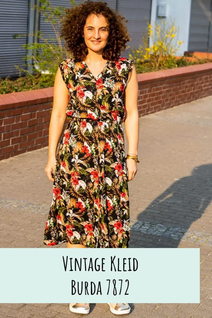 Vintage Kleid nähen Burda 7872