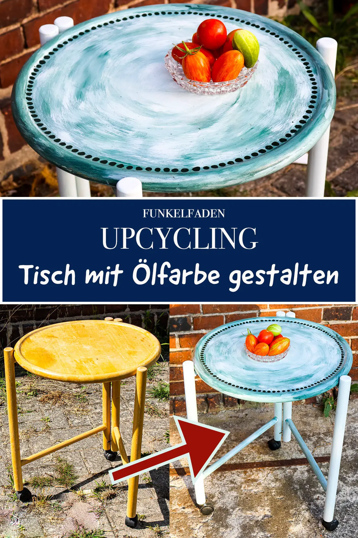 Upcycling - Tisch anmalen mit nachhaltiger Öl-Farbe von Remmers