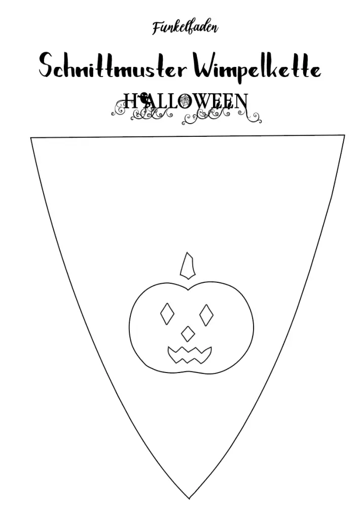 Schnittmuster Wimpelkette zum ausdrucken für Halloween