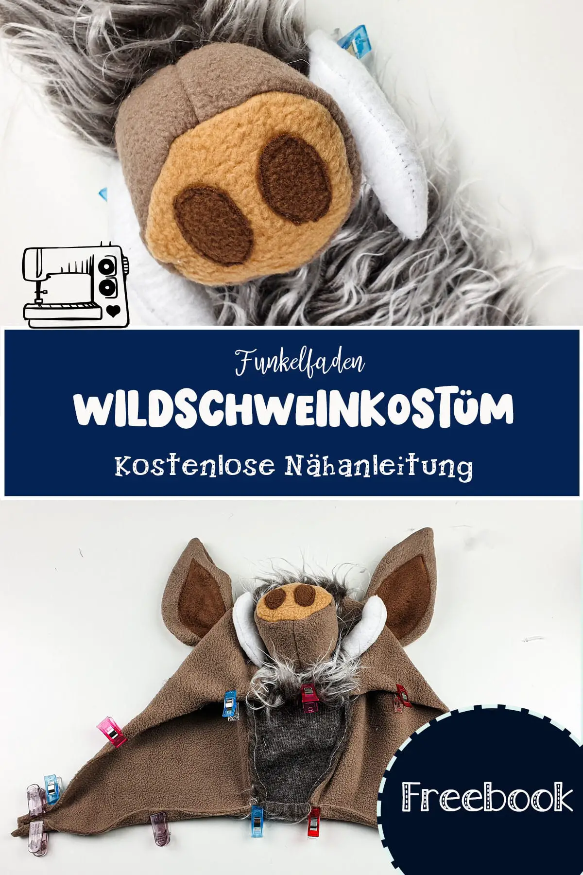 Nähanleitung –  Gratis Wildschwein Kostüm nähen