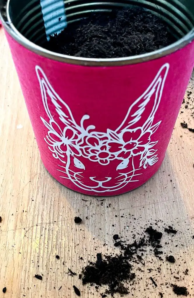 Blumentopf aus Blechdose basteln - Geschenke ohne Geld selber machen 