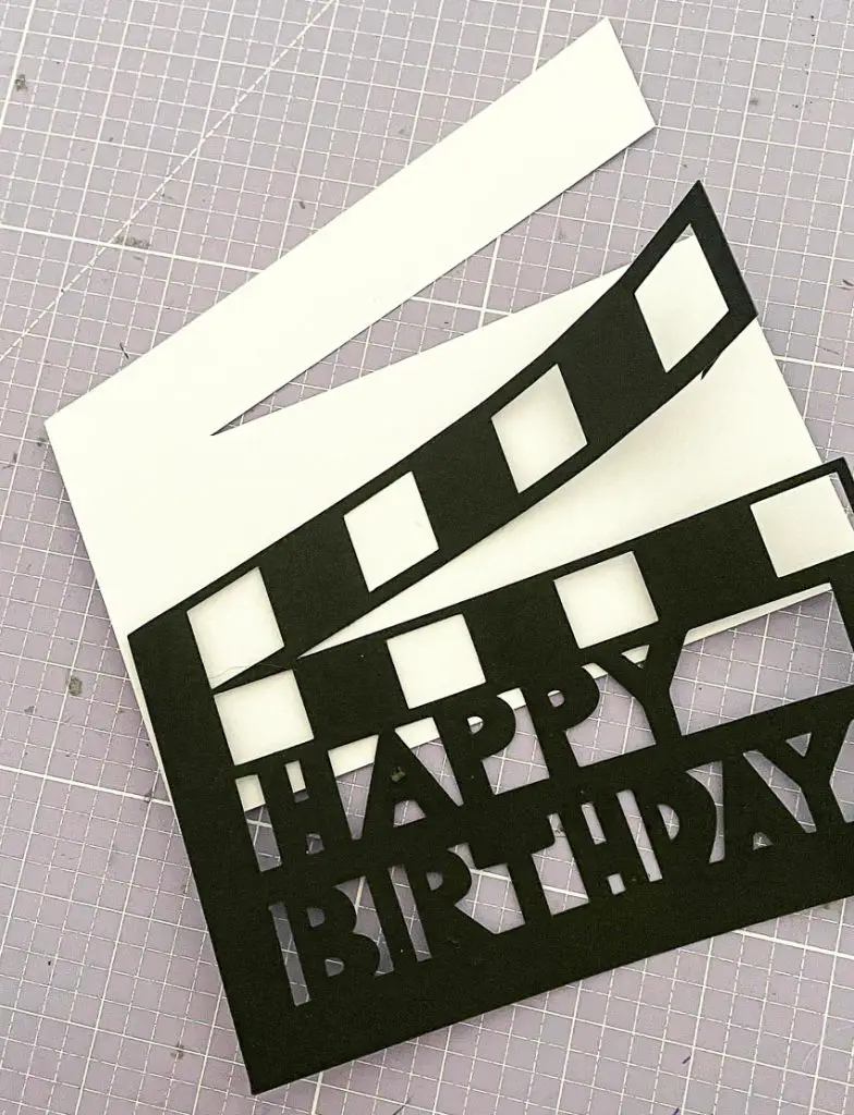 Kino Party Deko selber machen - Happy Birthday Cake Topper basteln