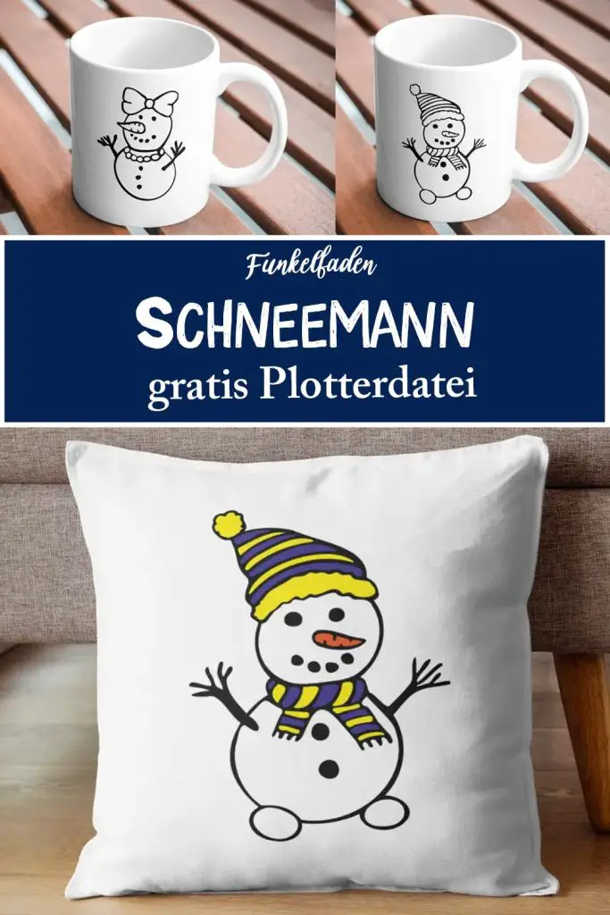 gratis Plotterdatei Schneemann
